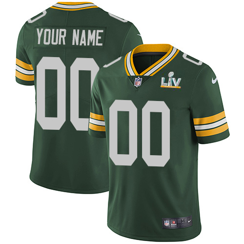 Men's Green Bay Packers Green NFL 2021 Customize Super Bowl LV Limited Jersey